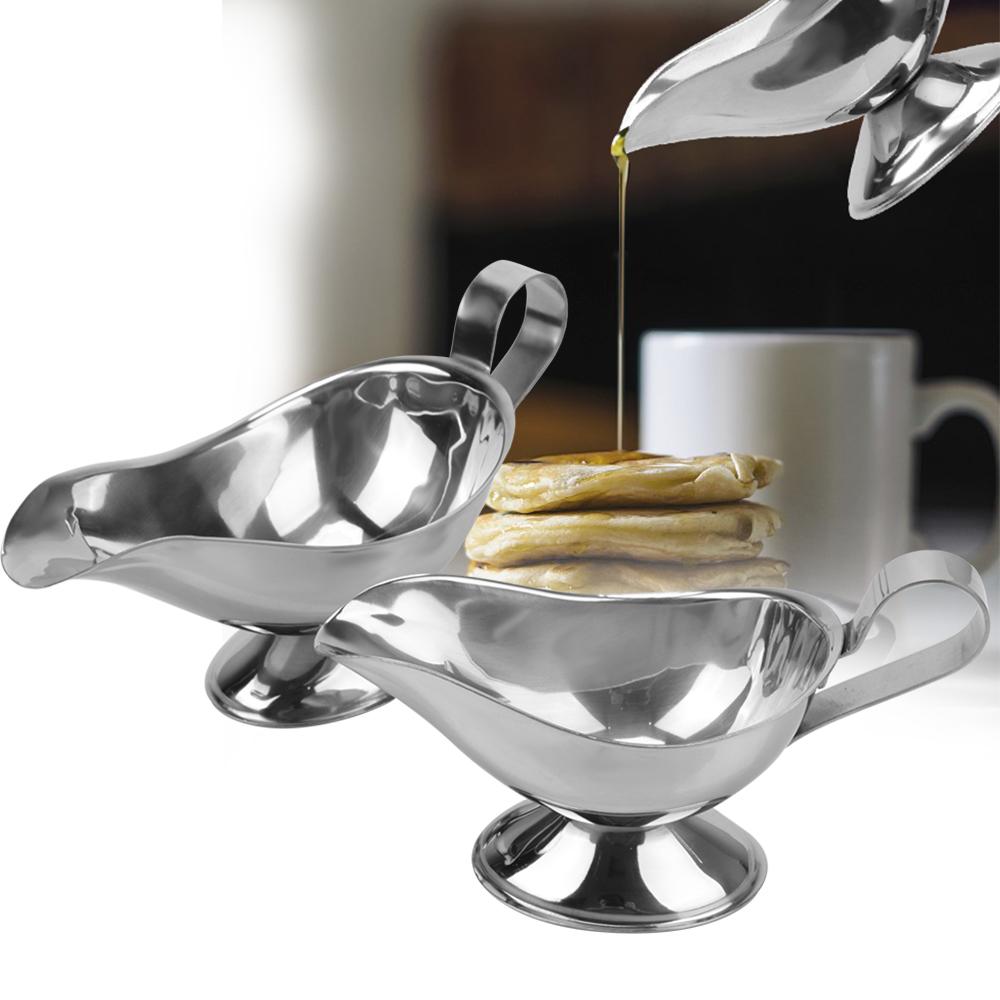 304 Stainless Steel Western Food Juice Boat Fruit Salad Dressing Kitchen Home Tool Black Pepper Sauce Cup Restaurant Bar Tool 2