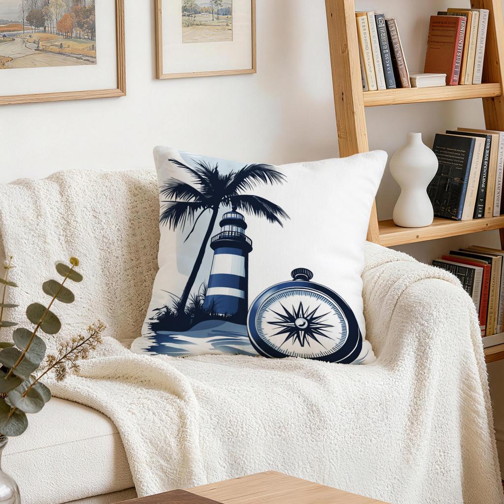 1/4pcs Summer Nautical Theme Cushions Pillowcase Polyester Cushion Cover Throw Pillow Pillowcover Home Car Sofa Decor
