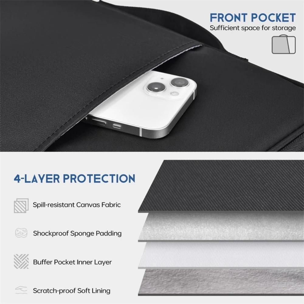 Xiaomi Vodotěsná nárazuvzdorná taška s rukojetí, pouzdro na notebook pro Macbook Air, 11, 12, 13, 13,6 palce, čip M4, M3, M2, kryt Příslušenství