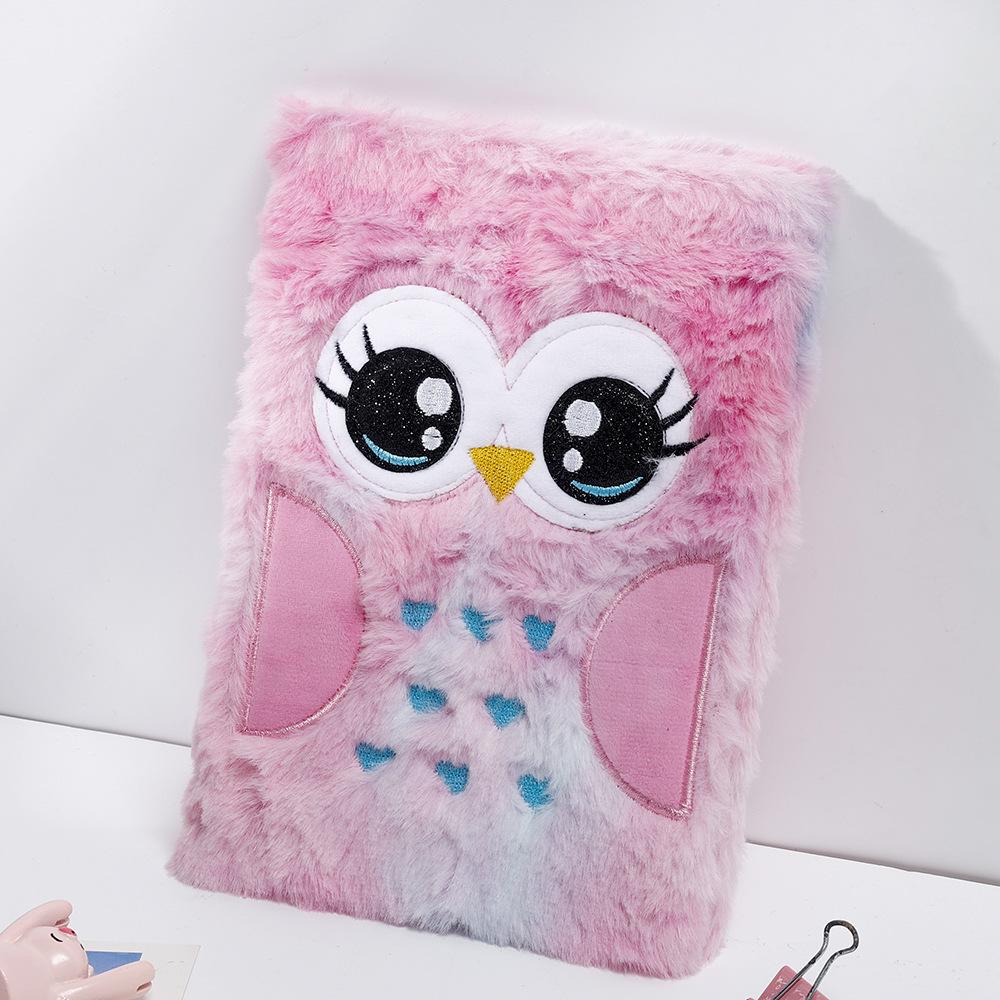 Cute Plush Embroidered A5 Cartoon Notebook Diary