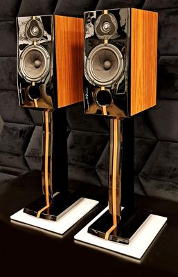 Acoustique Quality PASSION TEEN - Dwupasmowa kolumna podstawkowa o mocy 160W, fornir ORZECH, front lakier CZARNY, Acoustique Quality