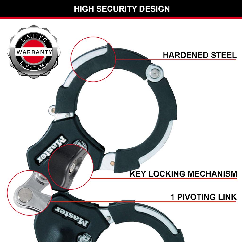 Master Lock Certified E-Scooter Cuff Lock, Keys, 36 cm x 74 mm