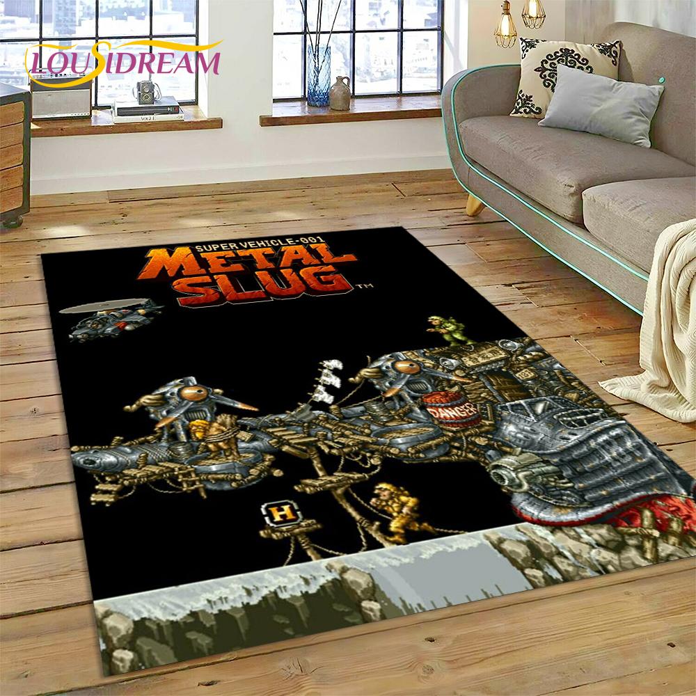Metal Slug Retro Game Cartoon Customized Rug Carpet for Living Room Bedroom Decor,Non-slip Decoration for Sofa Doormat Gift Kid