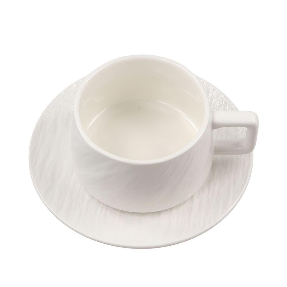Heat-resistant Rock Sand Ceramic Coffee Cup Comfortable Handle Ceramics The Dish Suite Family