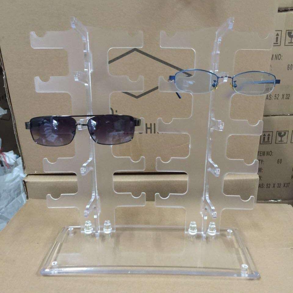 Double Row Sunglasses Rack - 10 Pair Plastic Display Stand