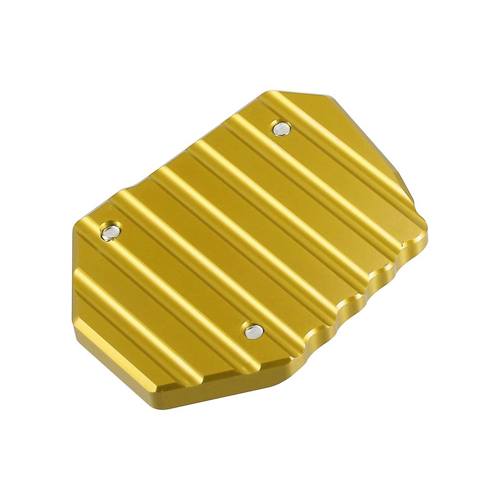 X AUTOHAUX Honda Monkey 125 2018-2023 Aluminum Alloy Gold Tone Motorcycle Kickstand Side Stand Plate Pad 1 Set