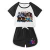 2026 New Kids' Summer Clothing Set: Boys' & Girls' Short Sleeve T-shirt & Hot Pants Two-Piece.