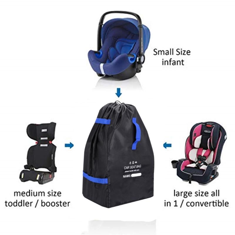 Lightweight Portable Storage Bag For Baby Car Seat Quick Fold 300D Oxford Backpack Enhances Impact Resistance