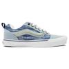 Vans Knu Skool Versatile Comfortable Durable Low-Top Skate Shoes Unisex Sneakers White Blue VN000E54NWD
