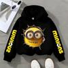 Children's Sweatshirt with Funny Minions Print for Autumn/winter, Suitable for Boys and Girls, Loose and Comfortable with a Hood