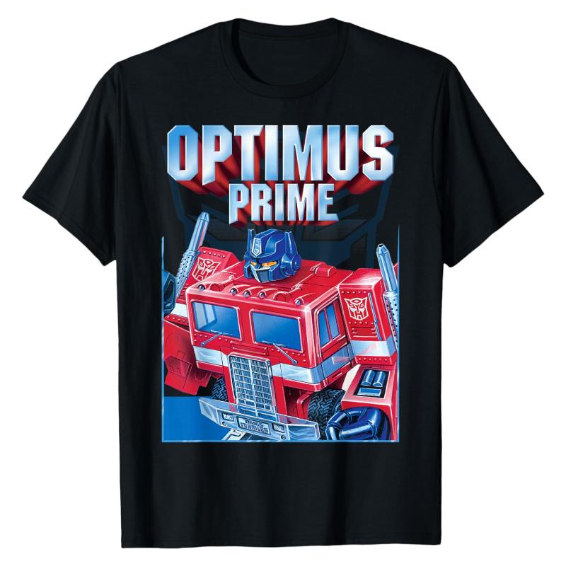 

Transformers TShirt Optimus Prime Vintage 80s Vehicle Form Bold Print Crew Neck Cotton Soft Comfy Oversized High Street Tops M
