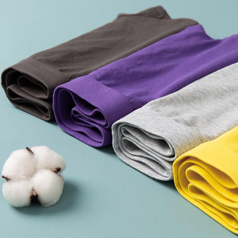 Boxer da Uomo Traspiranti in Cotone - Tinta Unita, Vestibilità Ampia alla Moda, Stile Coreano