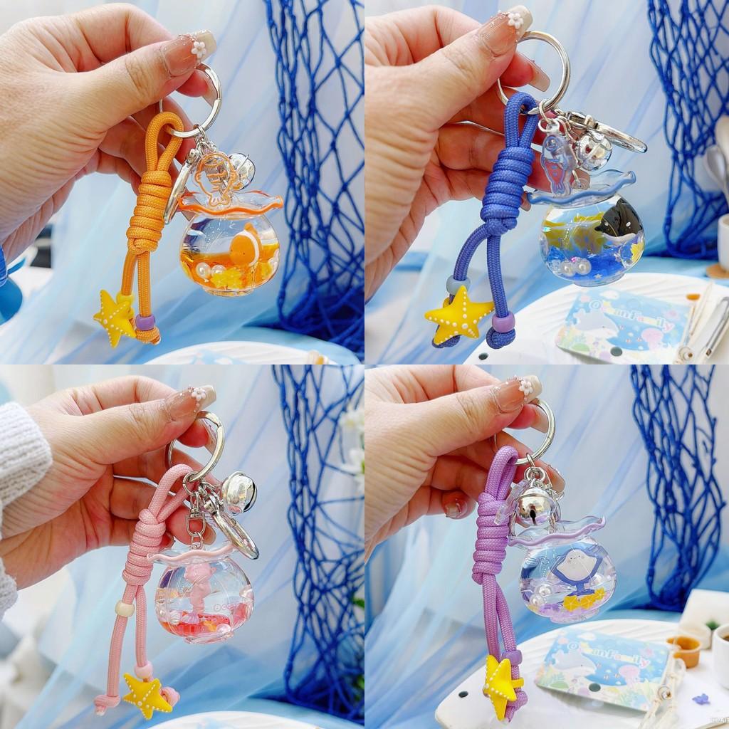 Seahorse Sea Turtle Devil Fishes Fish Tank Keychain Three Pendant Dimensional