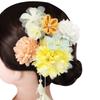 Flower Hairpins with Daisy Accessories for Women Girls Floral Japonism for Tsumami Headpieces Hair Jewelry