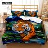 Duvet Cover Tiger Soft Comforter Cover Microfiber Animal Bedding Set Tiger Pattern Quilt Cover for Room Decor Bedclothes Bedroom