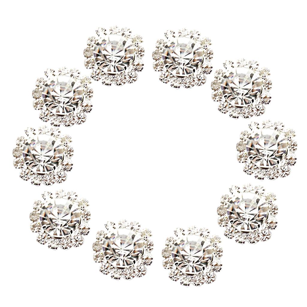Rhinestone Button Diamond Shape Crystal Pearl Buttons Decorative Alloy Buttons for Bags and Garments