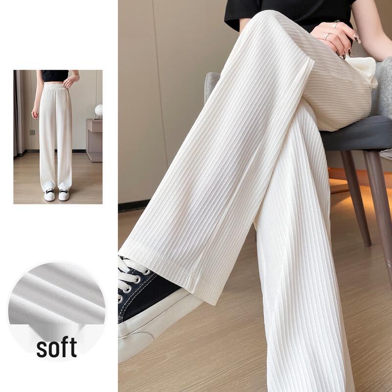 Demana Women s High-Waist Wide-Leg Casual Trousers S