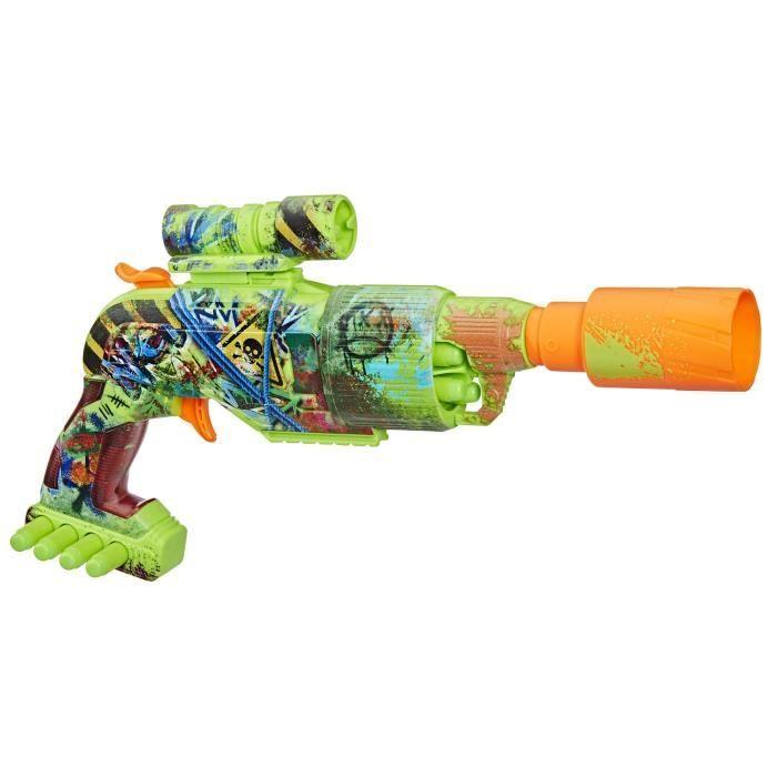 Nerf Zombie Driller, Dart Blaster, Rotating Cylinder, Ages 8+