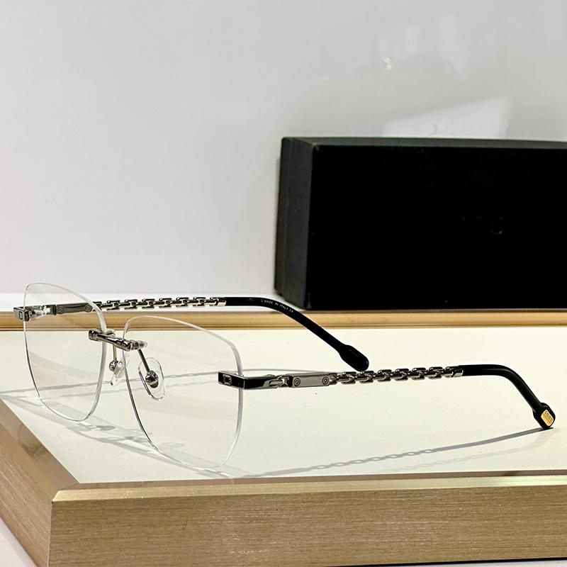 Ins 50059U Rimless Alloy Glasses Men and Women High Quality Brand Designer New Fashion Optical Prescription Retro Eyewear 2025