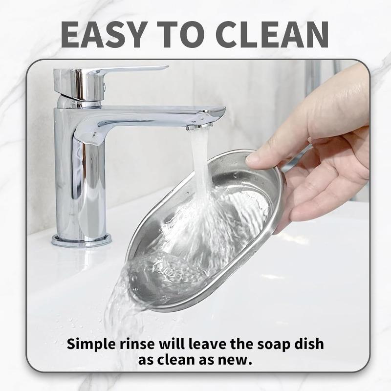 Stainless Steel Soap Holder, Rust Proof Soap Dish, Kitchen Sink, Sponge Holder, Convenient and Practical for  Home  Use