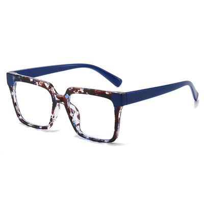 Square Printed Women'S Anti-Blue Flat Glasses Versatile Glasses Frame