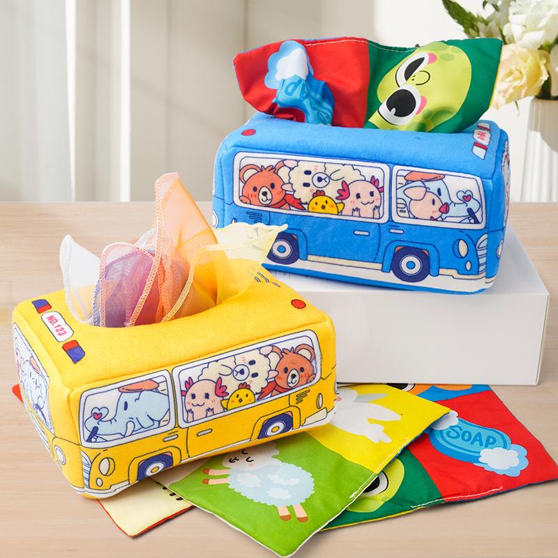 Baby Draw Paper Towel Tearing Tissue Box Baby Puzzle Early Education Montessori Children Cloth Toys