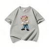 Girl Bear With Pink Bow Graphic Tee Kids Pure Cotton Crew Neck T Shirt Short Sleeve Muticolor Tops For Boys Girls Children