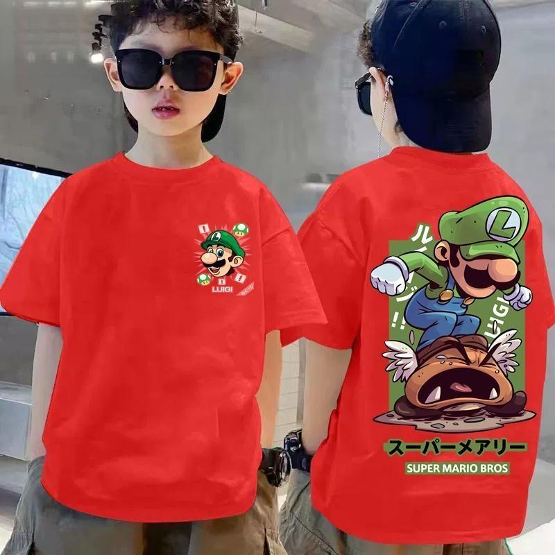 Cartoon Mario Boy T-shirt Children's T-shirt Printed