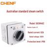 Australian Outdoor Waterproof Single-Phase/Three-Phase Knife Switch - Load Disconnection On-Off Rotary Switch