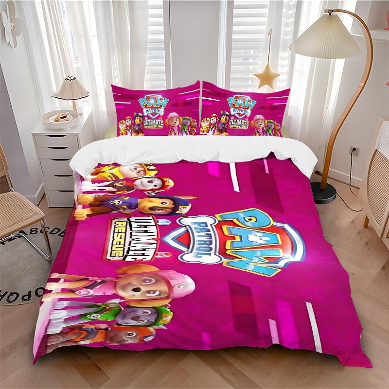 Paw Patrol Ultimate Rescue Printed 3pcs Bedding Set Soft Microfiber 1 Duvet Cover And 2 Pillowcases Home Bedroom Decor Xmas Gift K1910