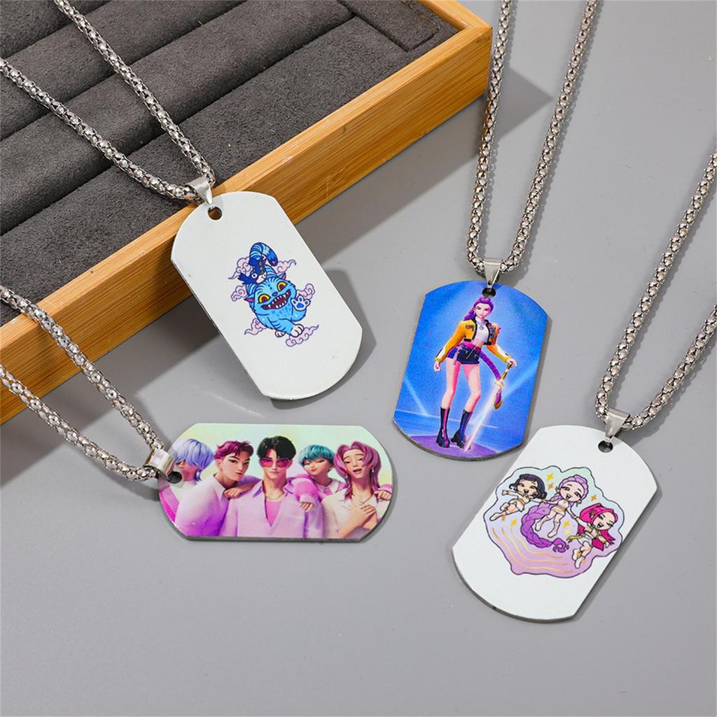 Titanstahl Farbe Bedruckte Edelstahl Halskette