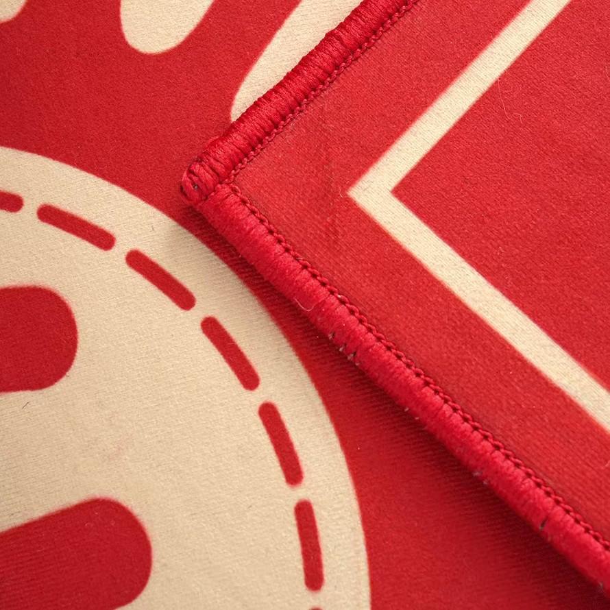 New Chinese-Style Door Floor Mat, Wear-Resistant, Dirt-Resistant And Easy To Take Care Of, Crystal Velvet Floor Mat, Anti-Skid Red Door Mat At The Ent