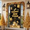 Happy New Year Decorations Hanging Door Cover Banner, 35x73" Welcome 2026 Year Party Door Porch Sign Banner Covers for Home Yard Lawn New Year's
