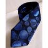 Used Irregular dot woven tie in metallic cobalt blue, using lacquered silk thread