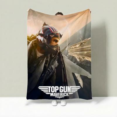 Movie T-Top Gun Throw Lightweight 240g Flannel Blanket Soft Skin-friendly for Summer Cooling