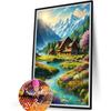 5D DIY Full Round Drill Diamond Painting Snowy Foothills Landscap Decor 40x60cm