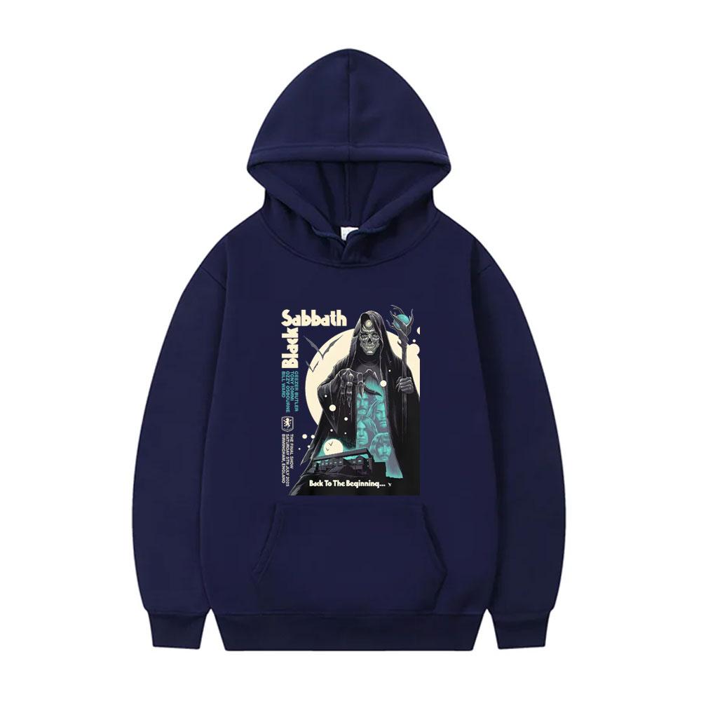 Black Sabbath Back To The Beginning Hoodie Ozzy Osbourne Skeleton Graphic Pullover Men Heavy Metal Rock Band Hooded Tracksuit