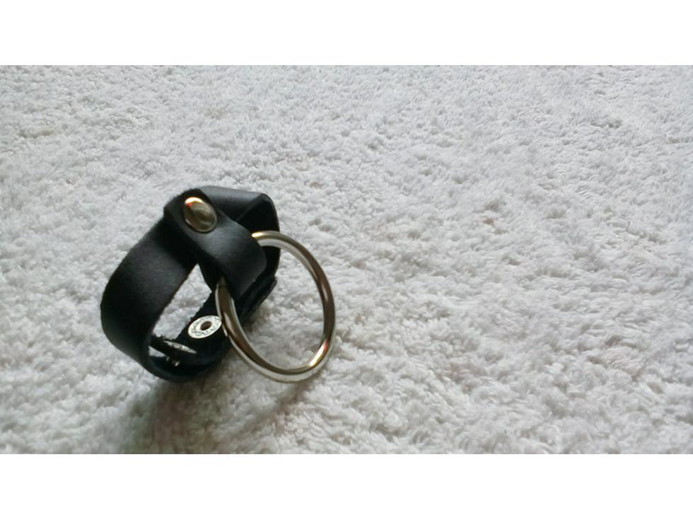 Männer Leder Keuschheits Penisring mit Spermiziden Eigenschaften - SM Alternative Erotisches Produkt