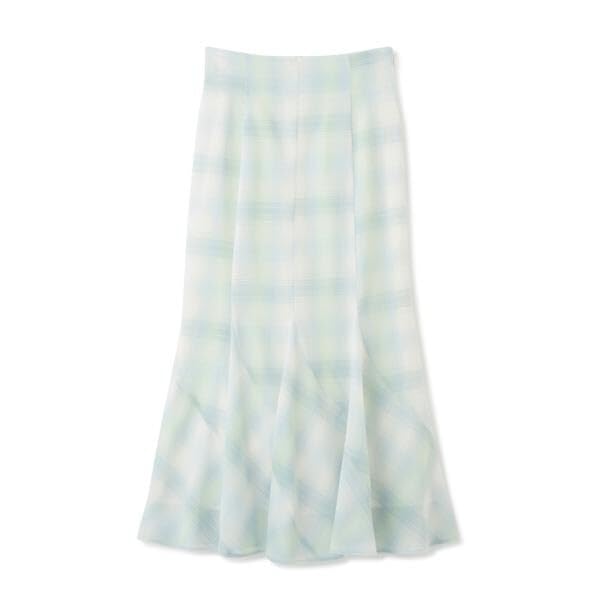 Jill by Jill Stuart Ombre Check Mermaid Long Skirt