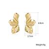 Gold Color Irregular Metal Dangle Earrings for Women Uneven Folded Female Unusual Earrings New Punk Personality Jewelry