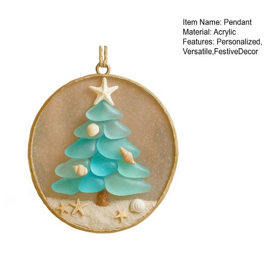 Christmas Tree Ornaments Double-Sided Acrylic Hanging Decor for Xmas Tree Home Party Gift Tags Holiday Festive Decorations