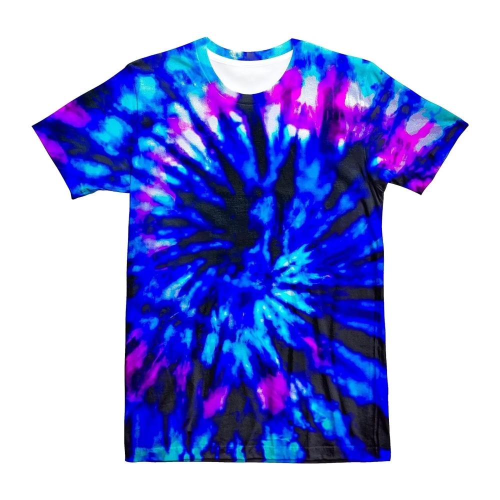 Children's T-shirt Rainbow Tie-Dye 3D Print Kids Clothes Short Sleeve T-Shirt Summer Children Top Round Neck Children's Clothing
