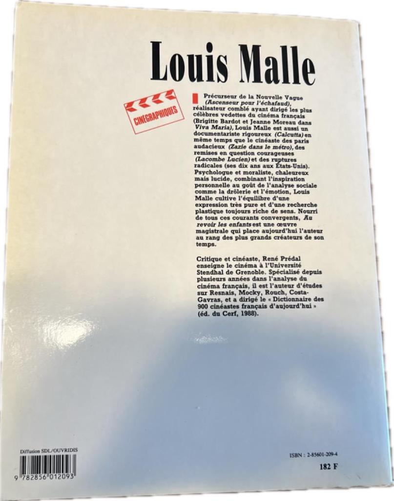 [USED] A rare book! Purchased in Paris, this is a book about the French New Wave director Louis Malle!