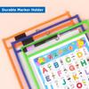 Tamaki 8 Pack Dry Erase Pockets Sleeves with Rings, 10 x 14 Inch Ticket Holders Clear Plastic Sheet Protectors for Teacher Classroom Supplies, 8