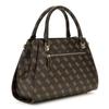 GUESS Dark Brown Light Brown Handbag for Women - Noelle II Luxury Satchel Bag Brown Logo 310948