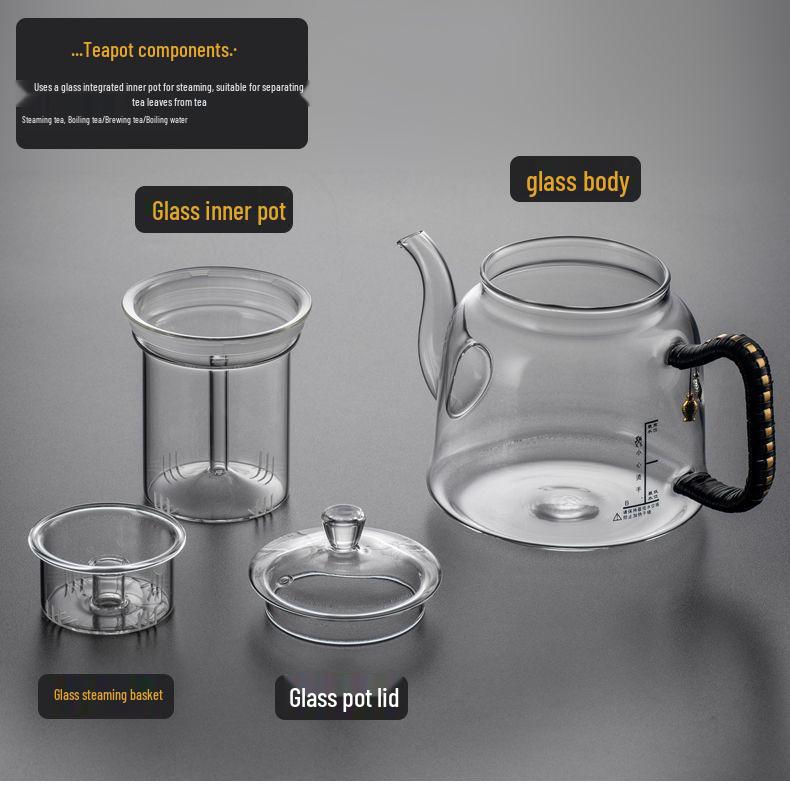 2025 Explosion-Proof Glass Electric Tea Infuser with Large Capacity and Ceramic Boiler