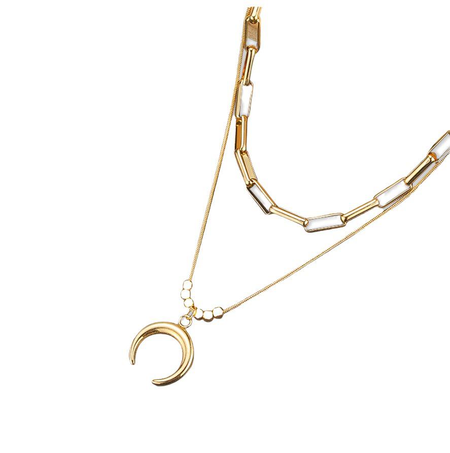 Trendy European-American Titanium Steel Clavicle Necklace - High-End Niche Design for Versatile, Light Luxury Wear