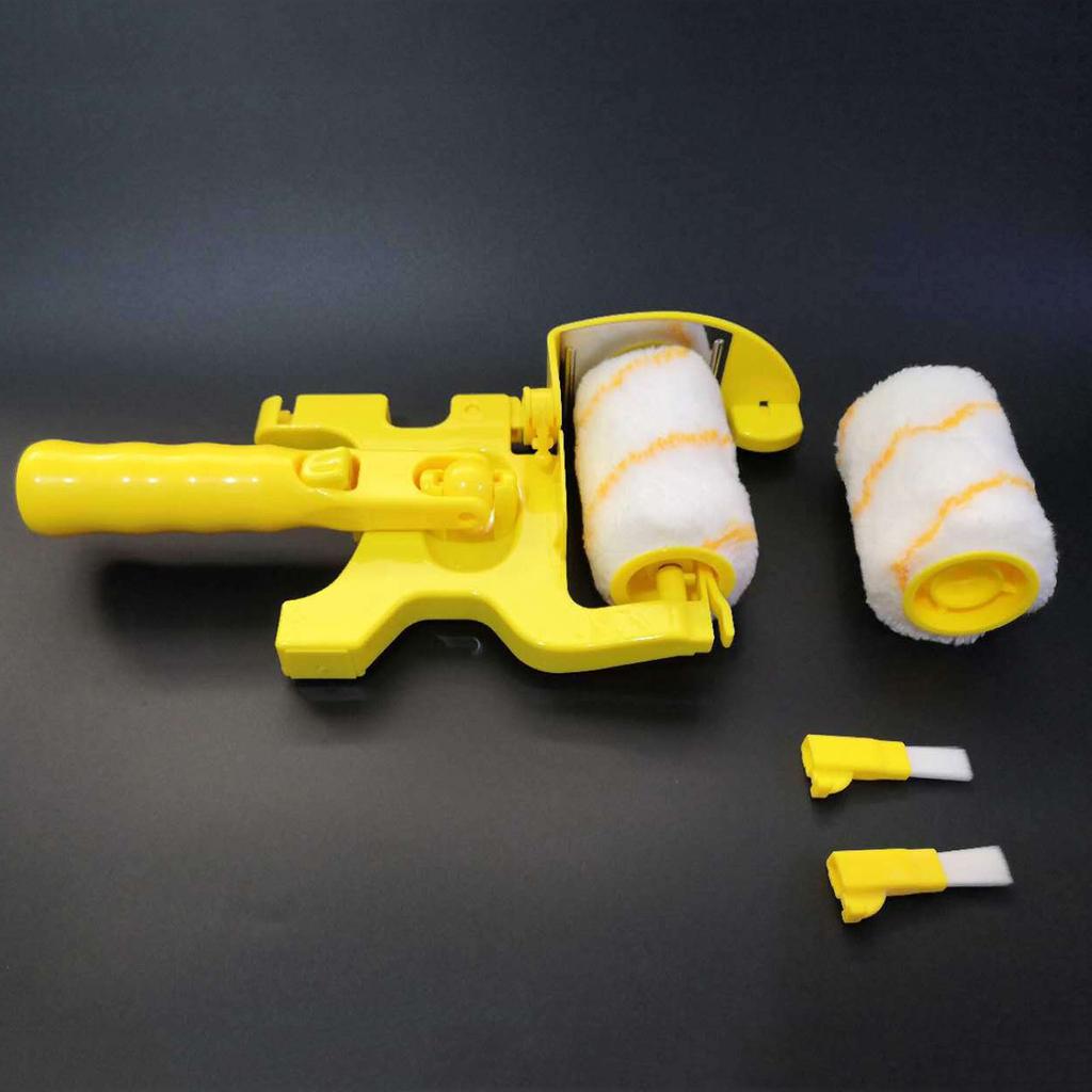 Trimming Roller Is Applied With Emulsion Paint, And Interior Corner Wall Is Applied With Paint Brush