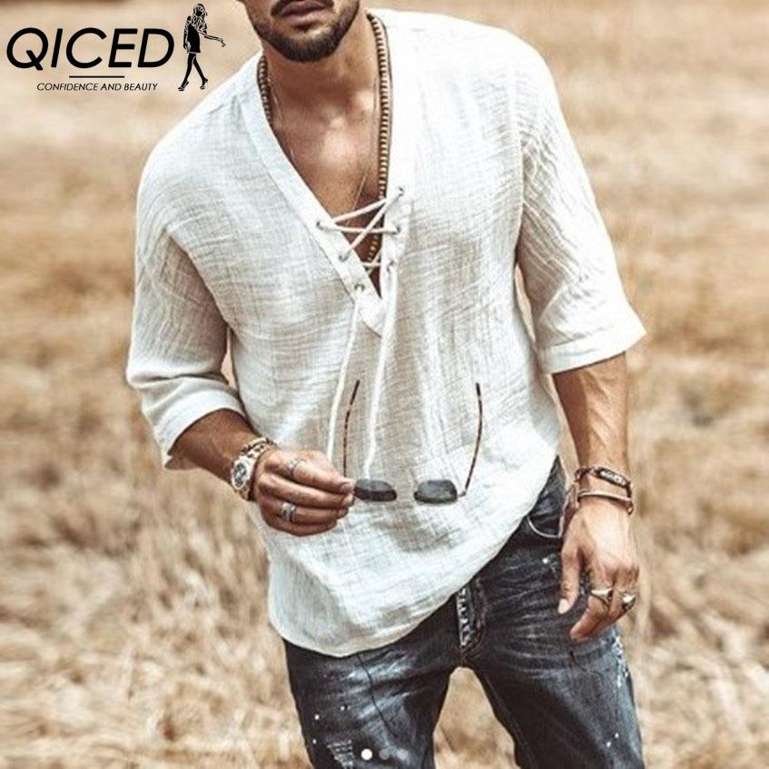 

Футболка с коротким рукавом из хлопка QICED, мужская модная свободная рубашка с коротким рукавом и принтом «Сострадательная рубашка» XS белый
