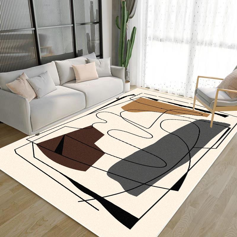 Modern Abstraction Rug Living Room Decoration Luxury Light Carpet Large Area Bedroom Comfortable Soft Mat Non-slip Lounge Rug